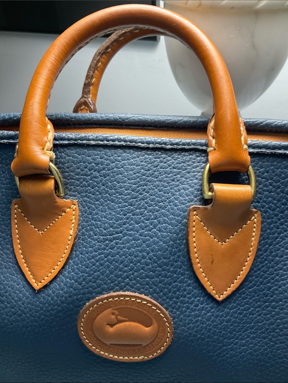 Dooney & Bourke Vintage Blue Doctor Bag/Satchel - Picture 2 of 8